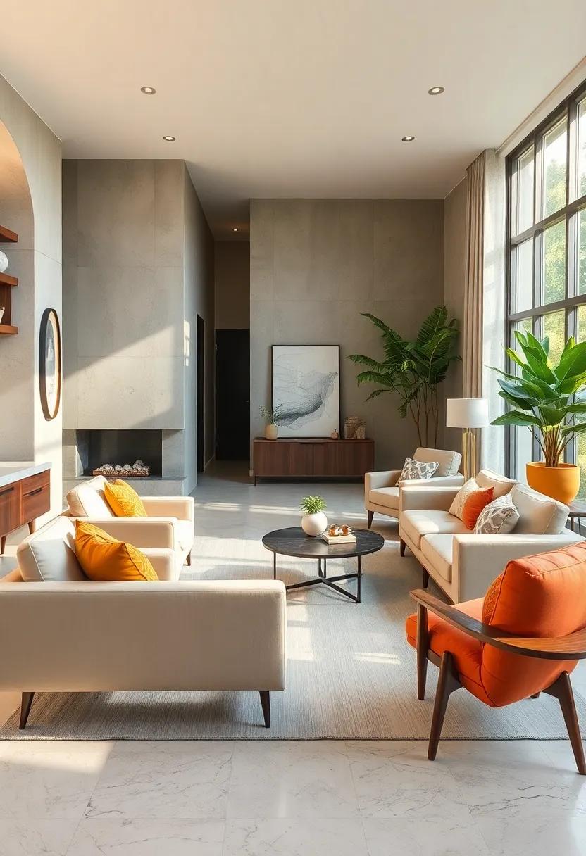 Contrasting Minimalist Mid-Century Modern Lines With Curvy, Artistic Eclectic Accessories