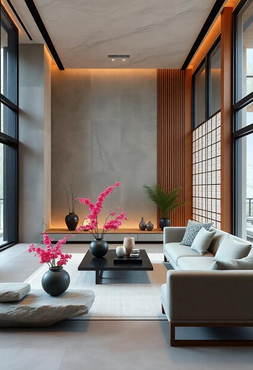 Delicate Ikebana Flower Arrangements Adding Subtle Color And Life To Tranquil Zen Spaces