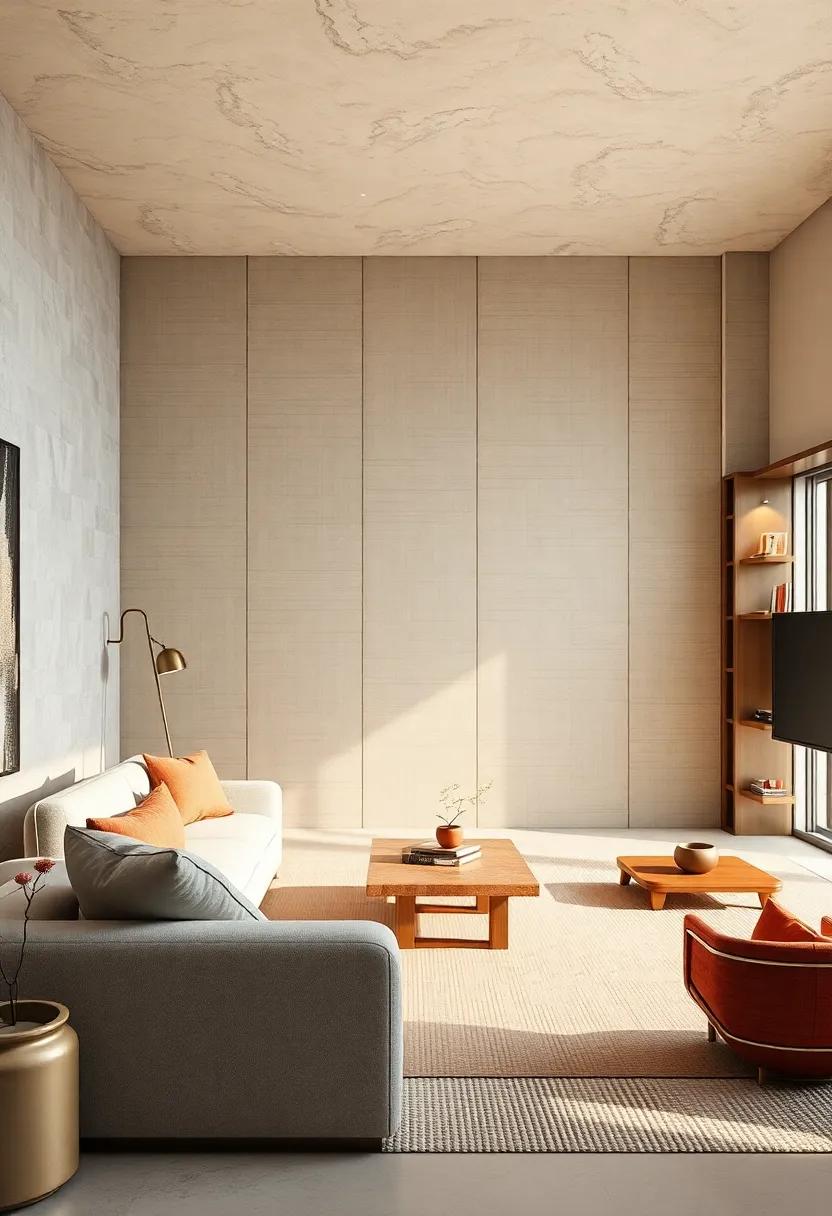 Soft Tatami Mat Backdrops Complemented By Sleek Modern Shelving Units To Merge Tradition And Contemporary