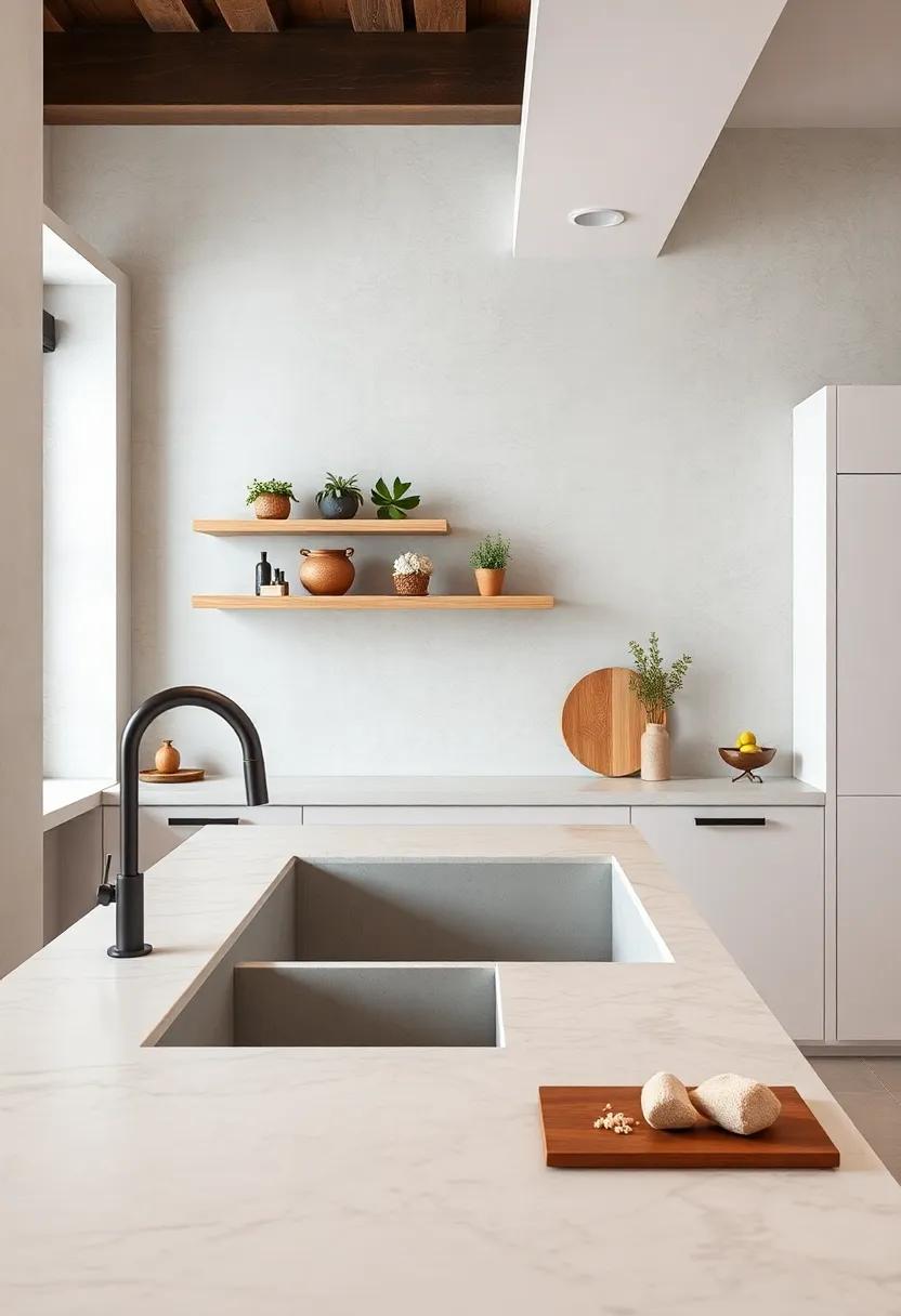 create⁤ a concrete sink⁣ for a seamless, cohesive⁢ look, ‍perfect ‍for a⁣ modern kitchen⁣ aesthetic
