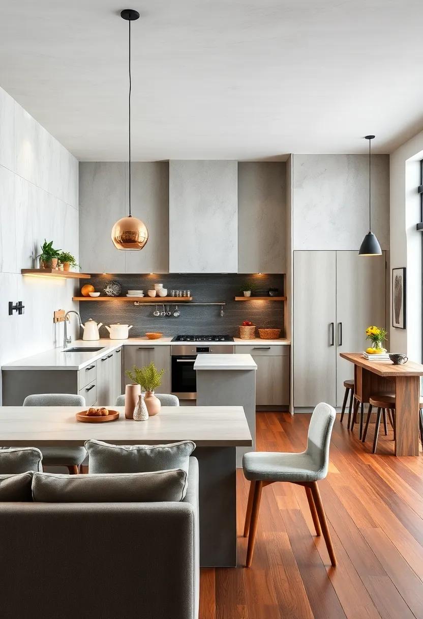 Opt for⁢ concrete accents⁢ in furniture ⁣pieces, such as bar stools or tables, for an industrial⁢ touch