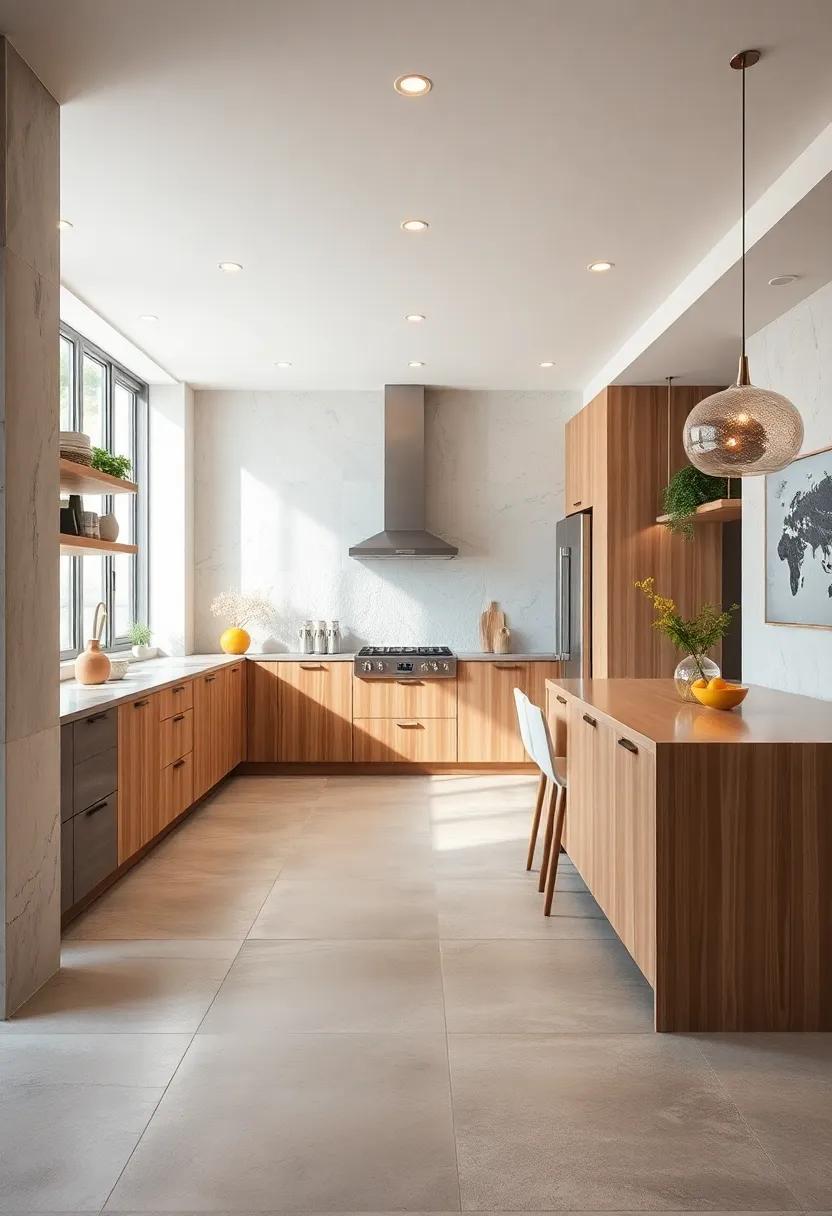Use concrete tiles⁢ on⁣ the floor to bring warmth ​and character while maintaining a ‌contemporary edge