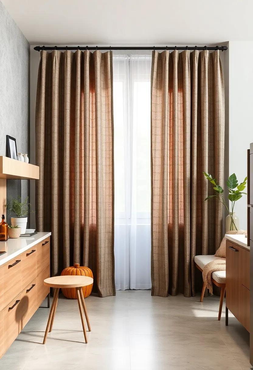 Curtains Designed with Recycled Materials Showcasing Sustainable Style Innovations in Modern Kitchens