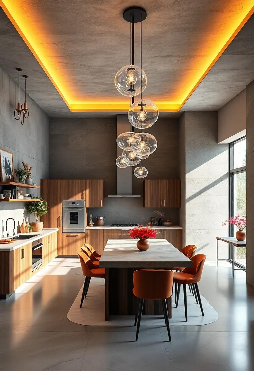The Artistic Play Of Shadow And Light With Sculptural Kitchen Chandeliers