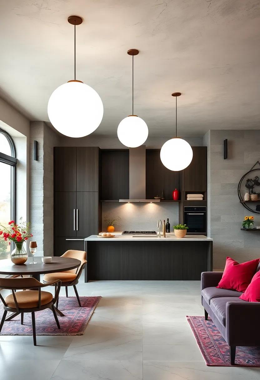 The Bold Statement Of Oversized Globe Lights Elevating Kitchen Ambiance