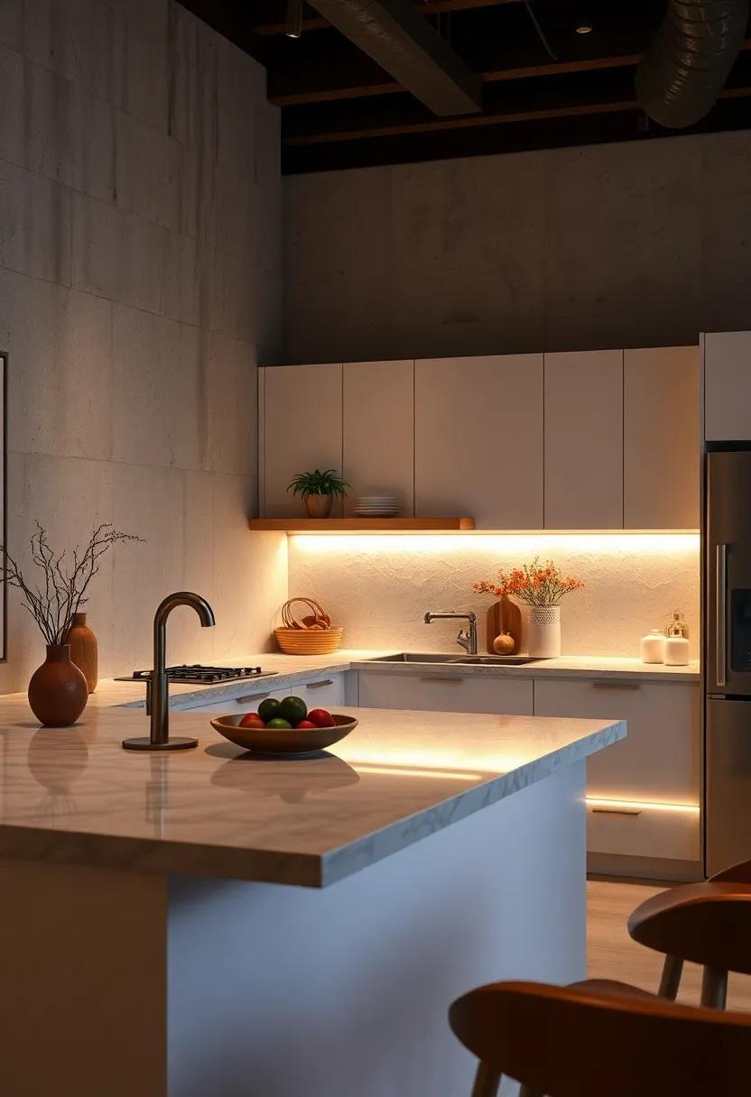 Dazzling LED Strips Illuminating Under Cabinets With A Modern Edge