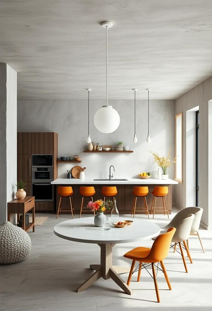 Minimalist White Lighting Fixtures Harmonizing With Scandinavian Kitchen Designs