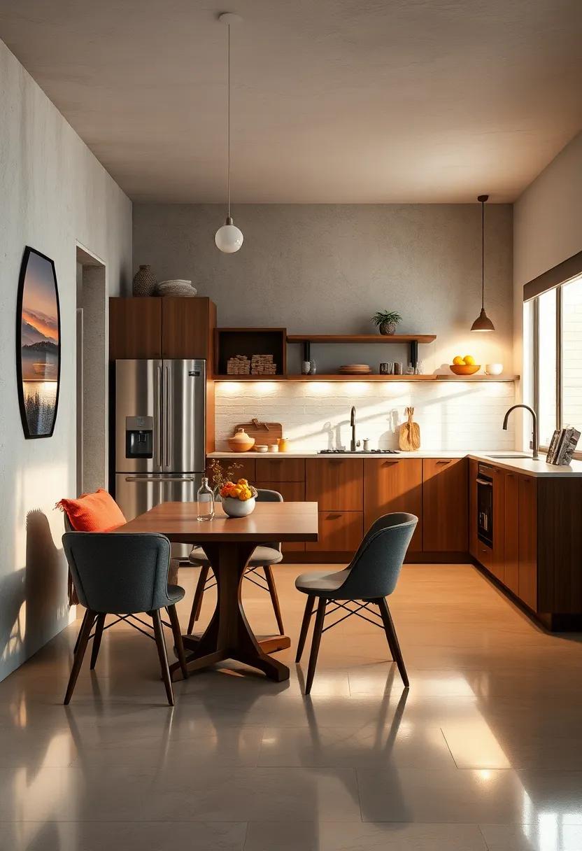 Reflective Surfaces Amplifying Light And Space In Small Kitchen Interiors