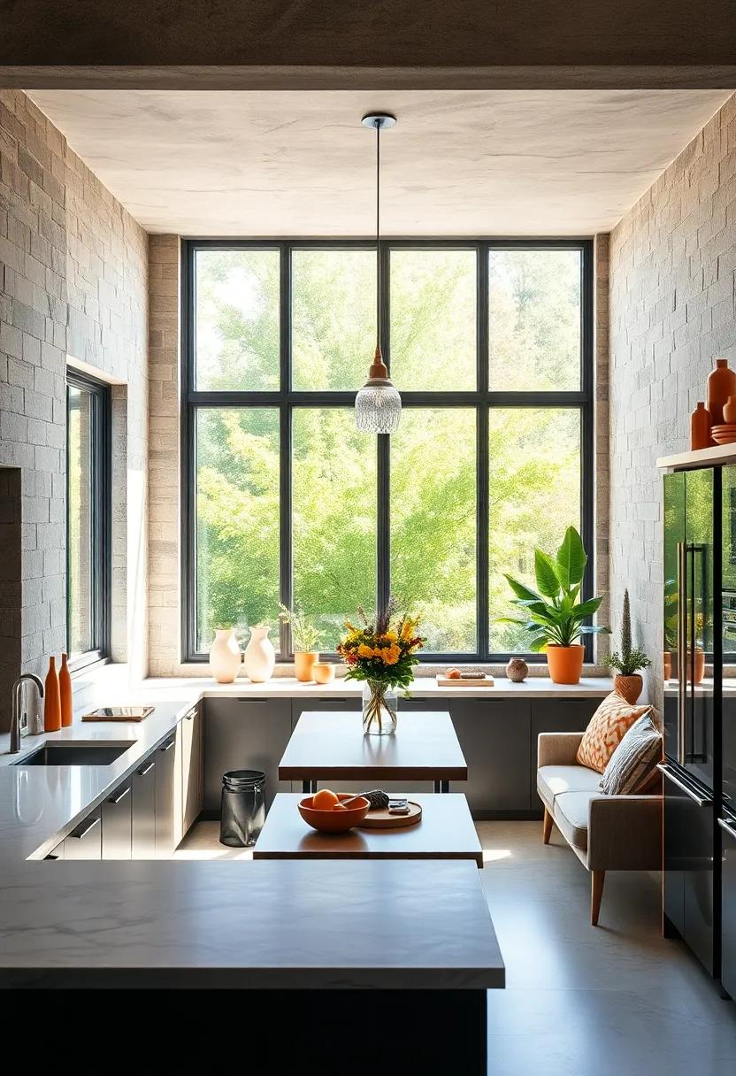Harnessing Energy Efficiency and Style with Double-Glazed Windows Framing a Bright Culinary Haven