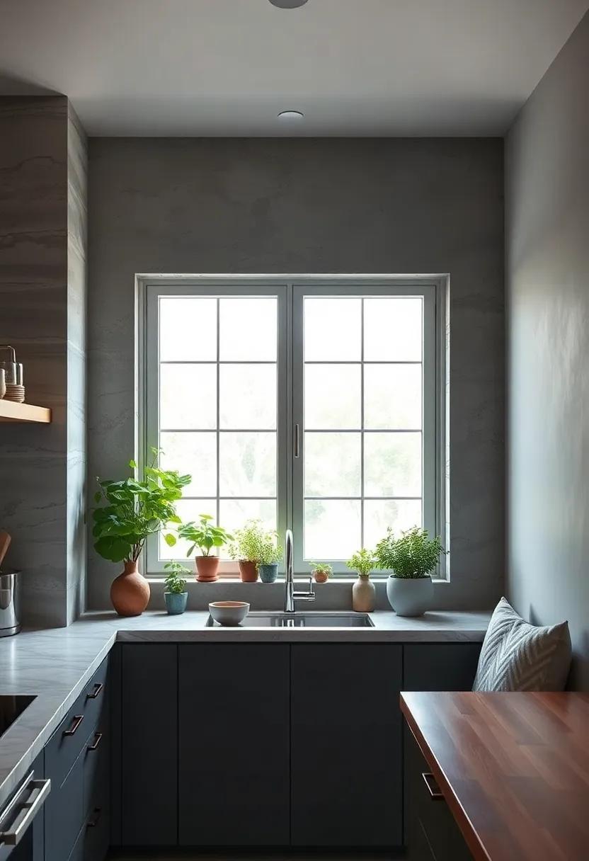 Merging Indoor Herb Gardens with Kitchen Windows That Capture Bright Light and Fresh Air