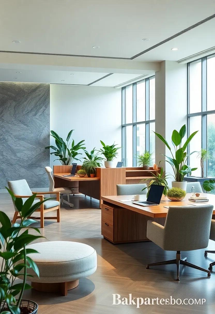 Biophilic Desk Structures Incorporating Living Plants to Boost Wellness and Visual Harmony