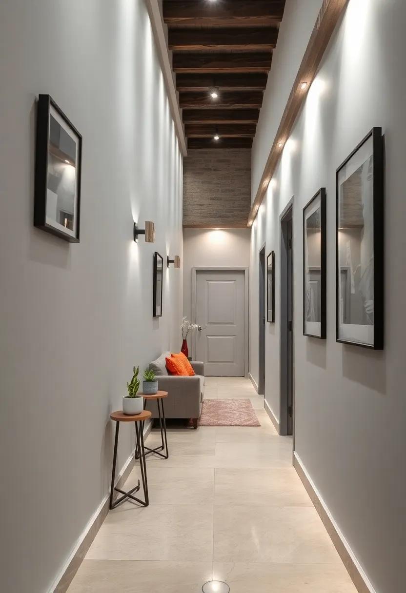 Arranging Gallery Lights to Showcase Personal Photos or Art Without Taking up Floor or Wall Space