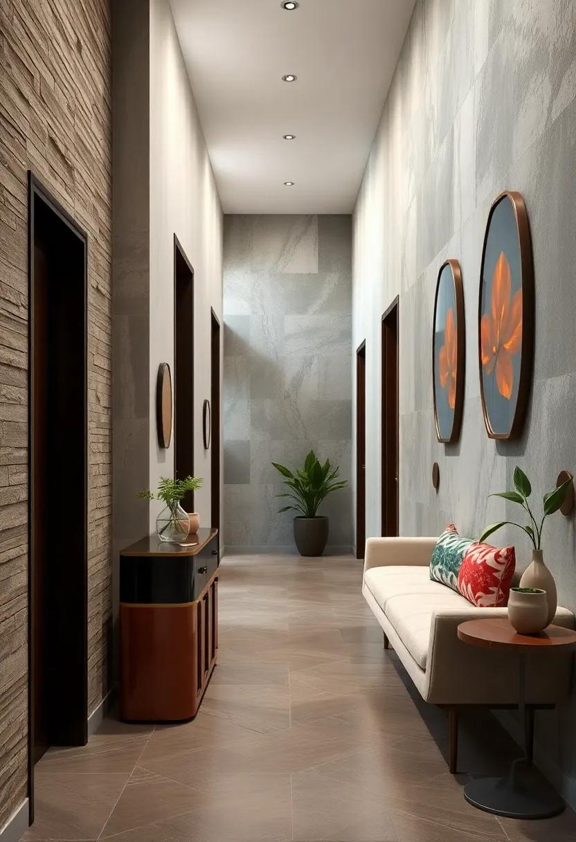 Incorporating Curvy Lines and Soft Shapes to Soften the Rigid Structure of Straight Narrow Hallways