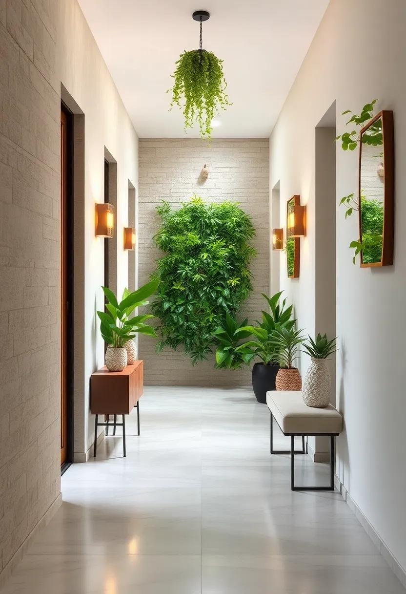 Incorporating Vertical Gardens and Wall Plants to Bring Life and Freshness to Small Hallways