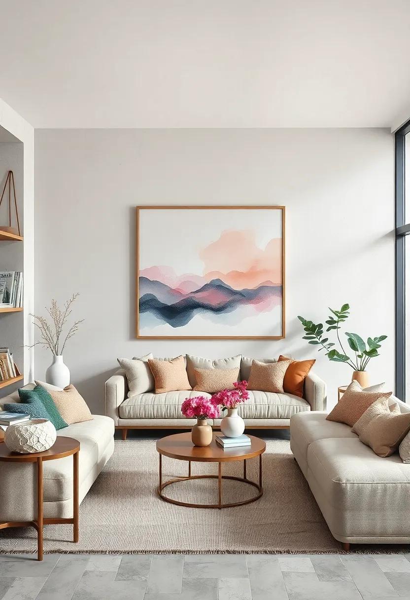 Calm Fluidity Expressed Through Blended Pastels and Muted Color Gradients