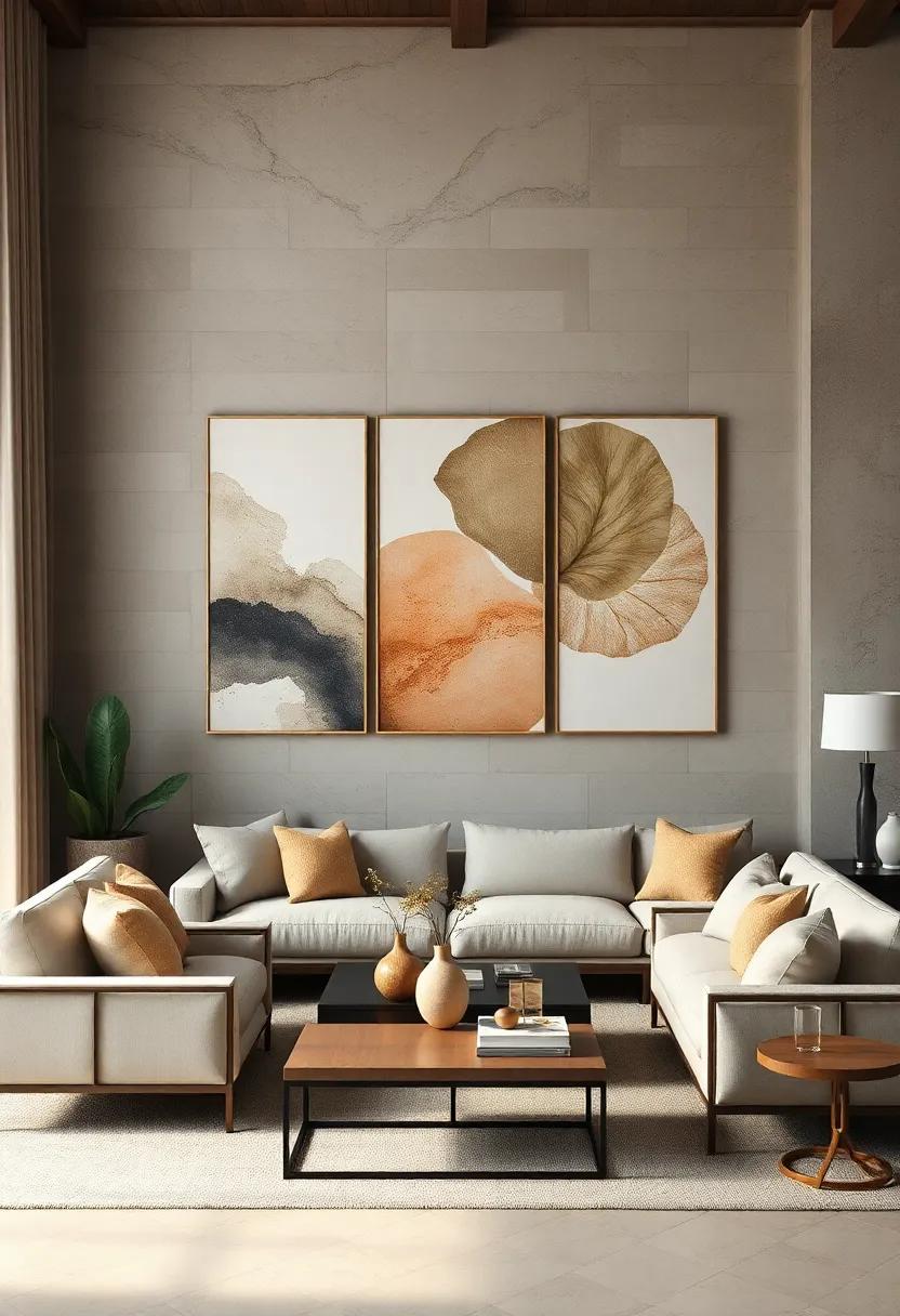 Neutral Abstract Designs Inspired by Natural Textures and Organic Shapes