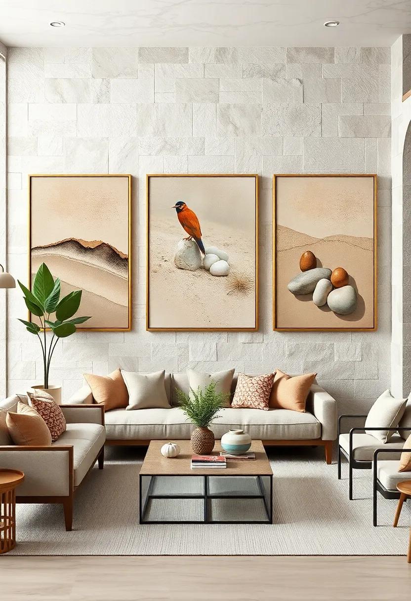 Earth-Inspired Abstract Prints Mirroring Desert Sands, Driftwood, and Pebbles