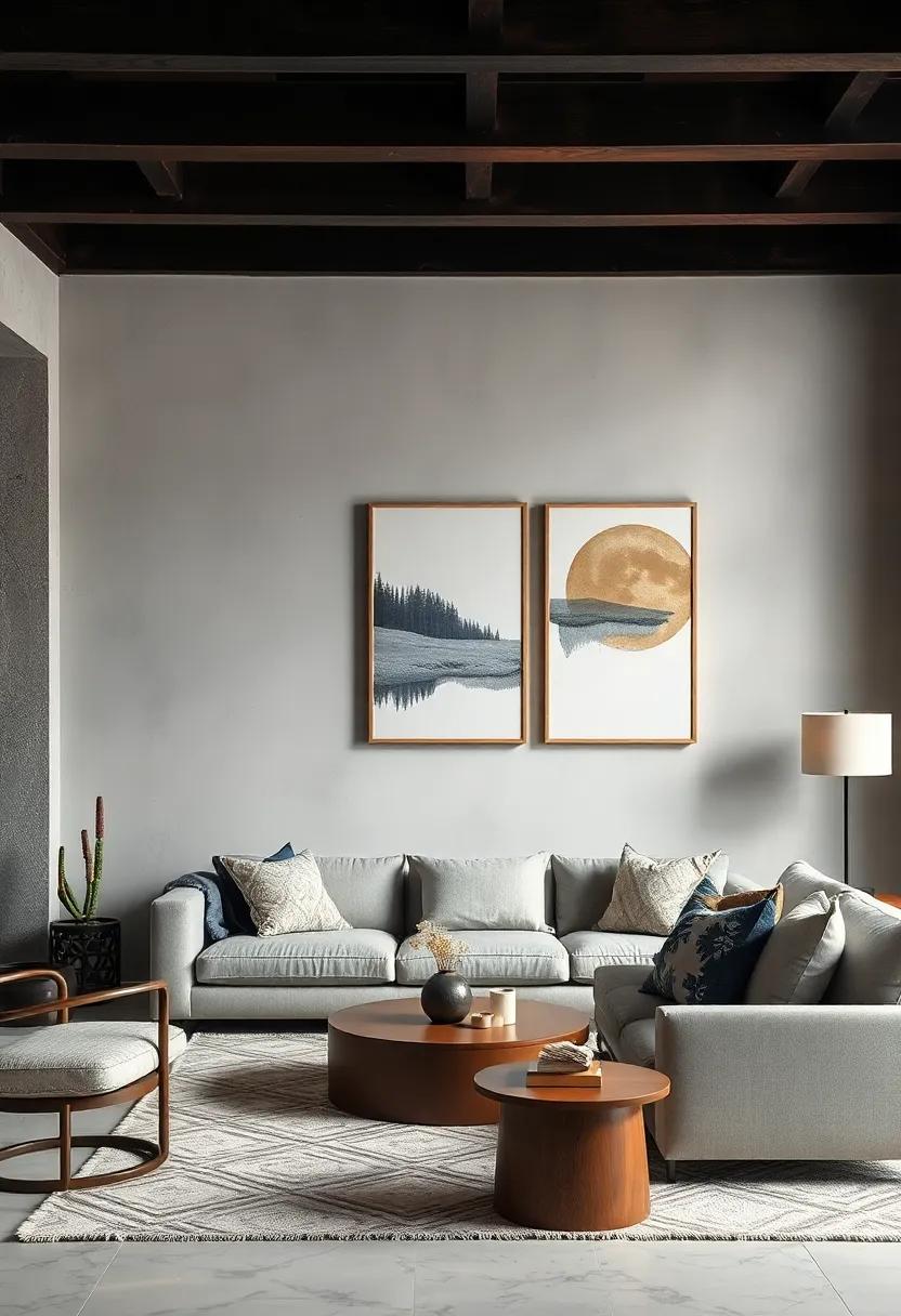 Visual Quietude Achieved Through Sparse Design and Muted Tonal Variations