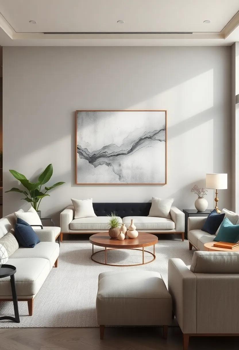 Abstract Wall Art Invoking Calm Through Blurred Edges and Gentle Contrasts