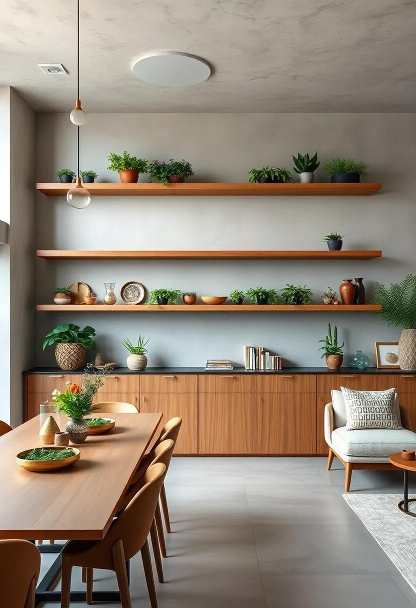 Open Shelving with Integrated Herb Gardens Bringing Fresh Flavors and Natural Beauty to Meals