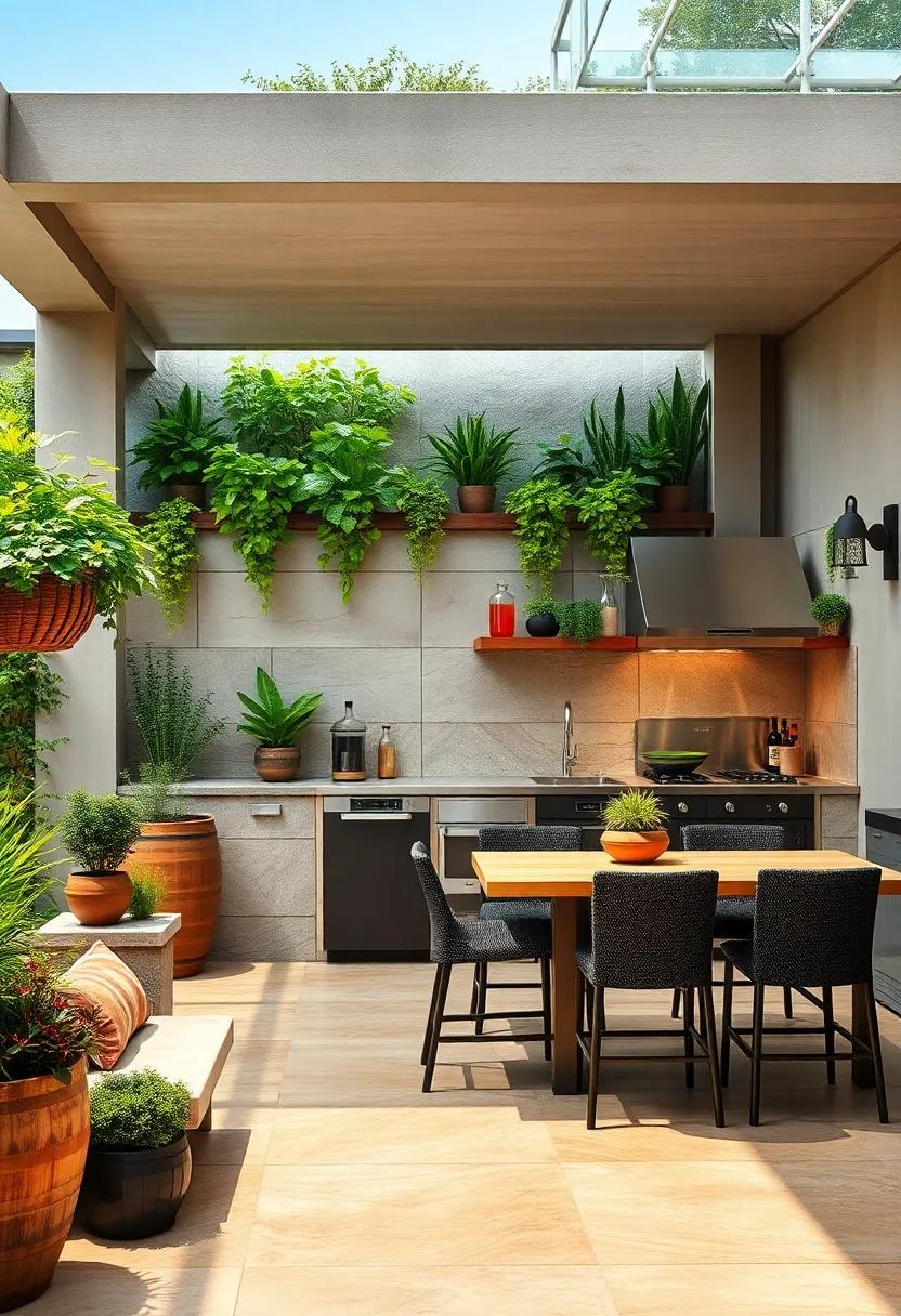 Herb Garden: Grow your own herbs in planters or wall-mounted systems, adding fresh flavors to your meals while beautifying your space
