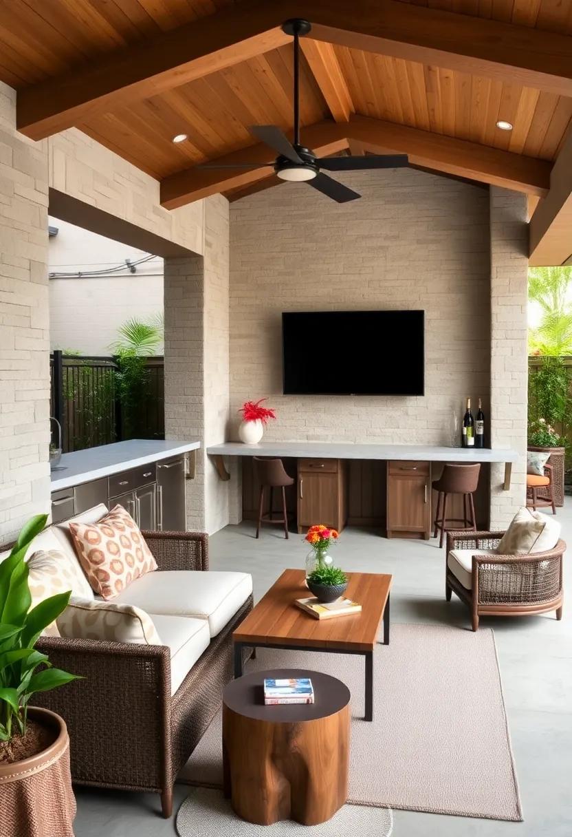 Outdoor TV: Mount a ⁣weatherproof ​TV in your outdoor kitchen ‍for an ⁣entertainment hub that allows you to catch the big game or​ enjoy movie nights