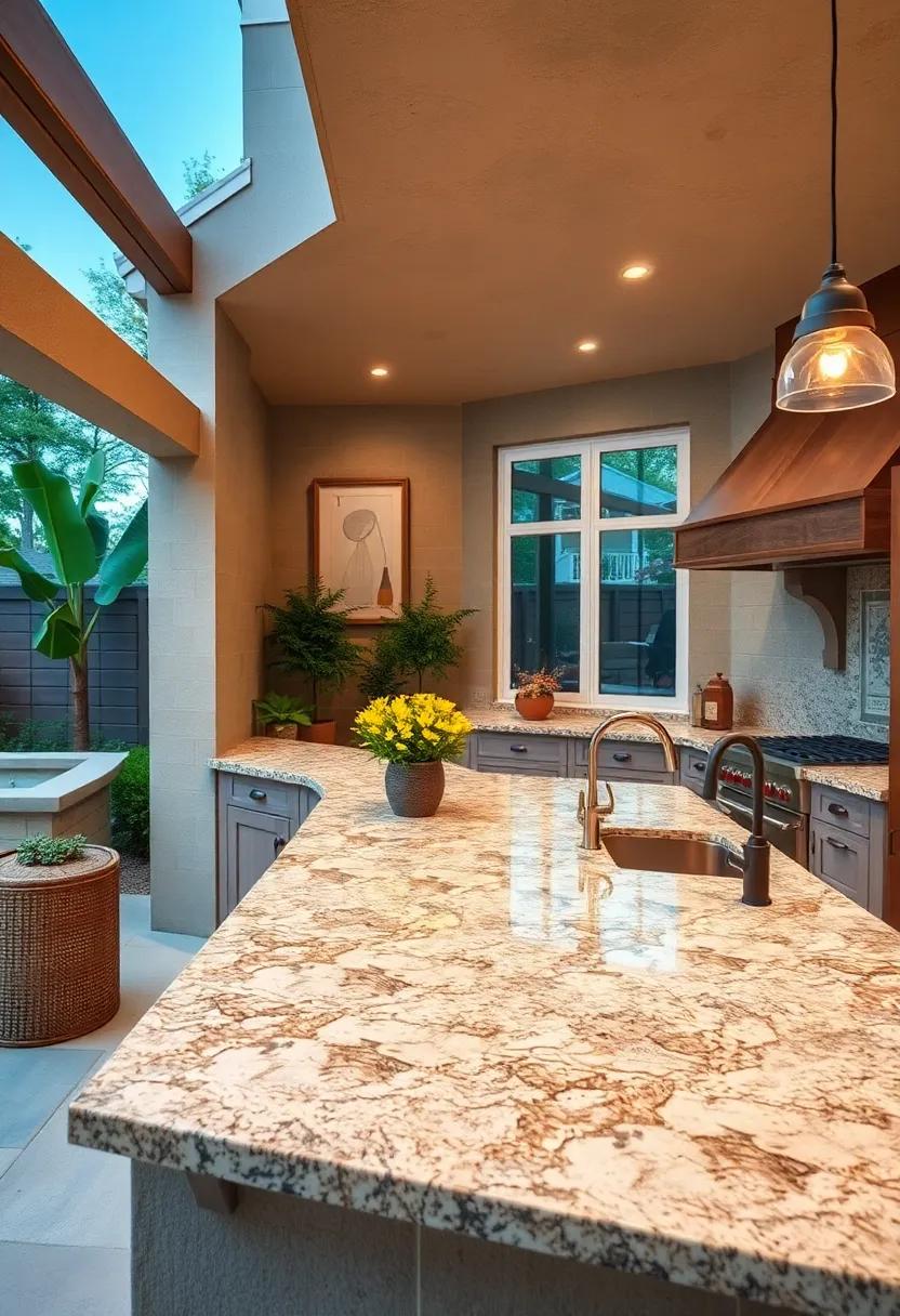 Highlight the Durability of Granite Countertops Resisting Weather Elements During All Four Seasons