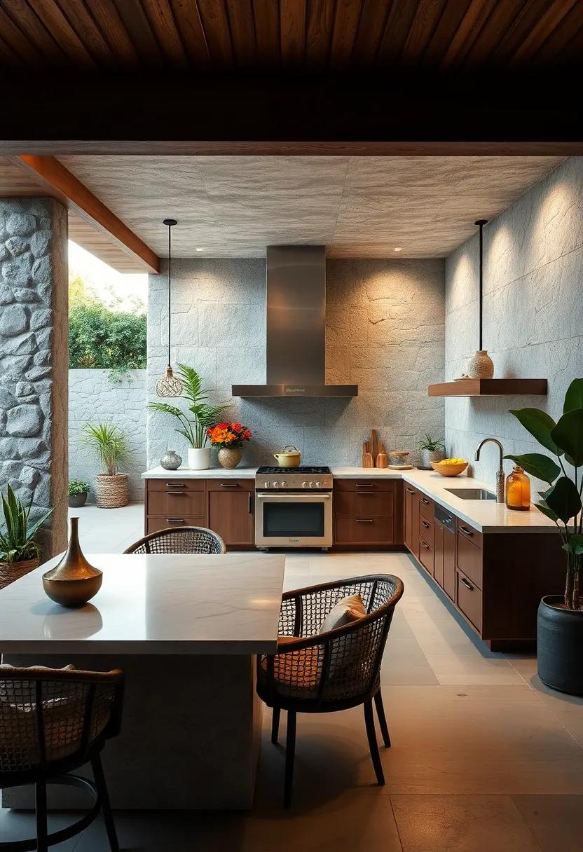 Blending Indoor And Outdoor Elements To Create A Cohesive Kitchen Environment That Feels Boundless