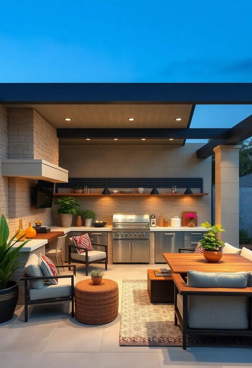 Combining Rustic Charm With Modern Lines To Achieve An Inviting Yet Sophisticated Outdoor Kitchen