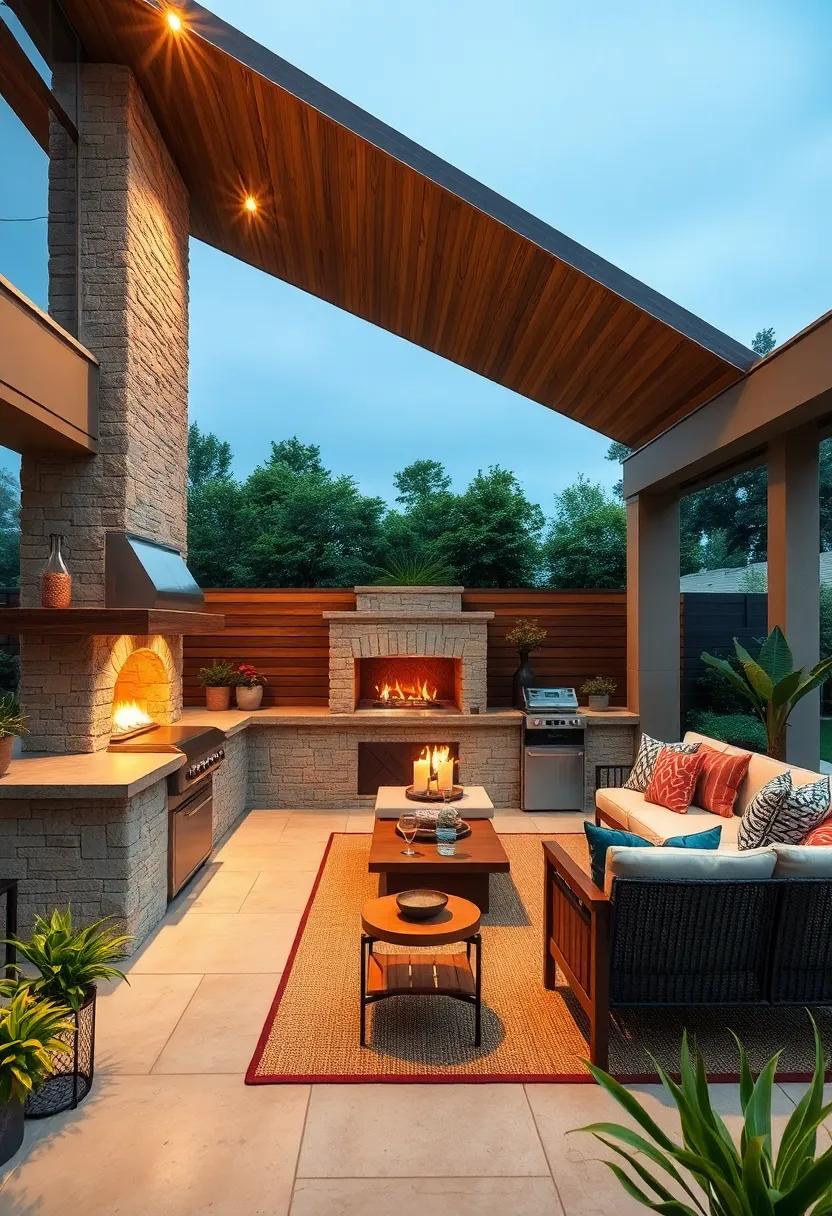 Incorporating Outdoor Fireplace Features To Extend The Usability Of Your Kitchen Into Cooler Seasons