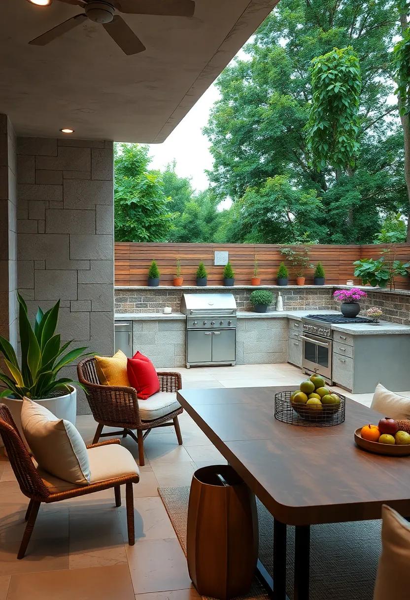 Integrating Water Features Nearby To Add Serenity And A Cooling Effect To Your Outdoor Cooking Zone