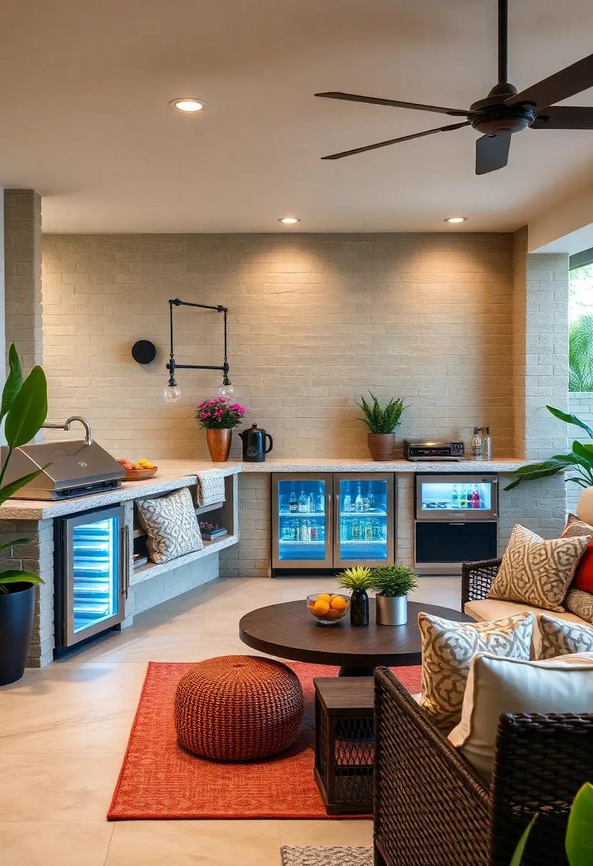 Setting Up Built-In Beverage Centers With Coolers And Dispensers For Refreshing Outdoor Entertaining
