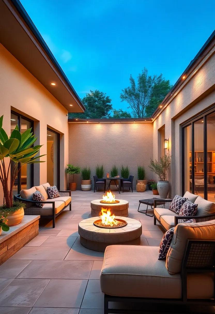 Cozy Fire Pit Seating Areas with Plush, Weather-Resistant Loungers