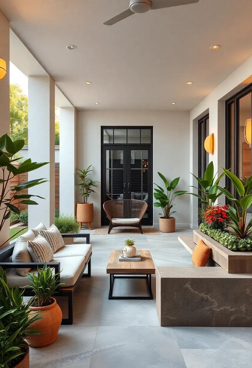 Integrated Planter Benches Serving Dual Purposes in Cozy Garden Spaces