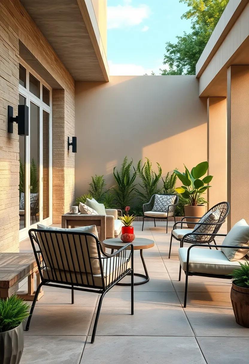 Natural Wood Textures Paired with Contemporary Metal Frames in Garden Chairs