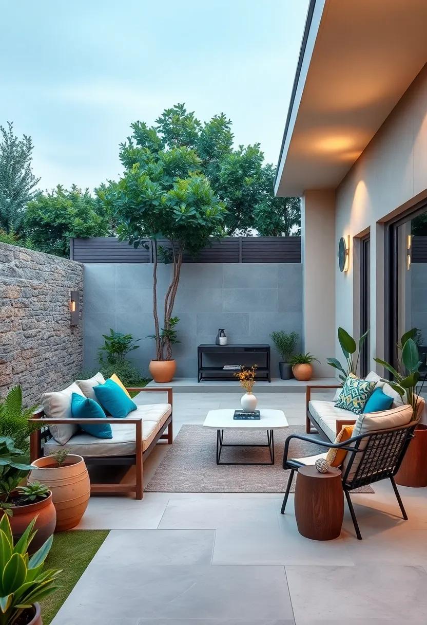 Sculptural Outdoor Lighting Fixtures Highlighting Furniture Design and Ambiance