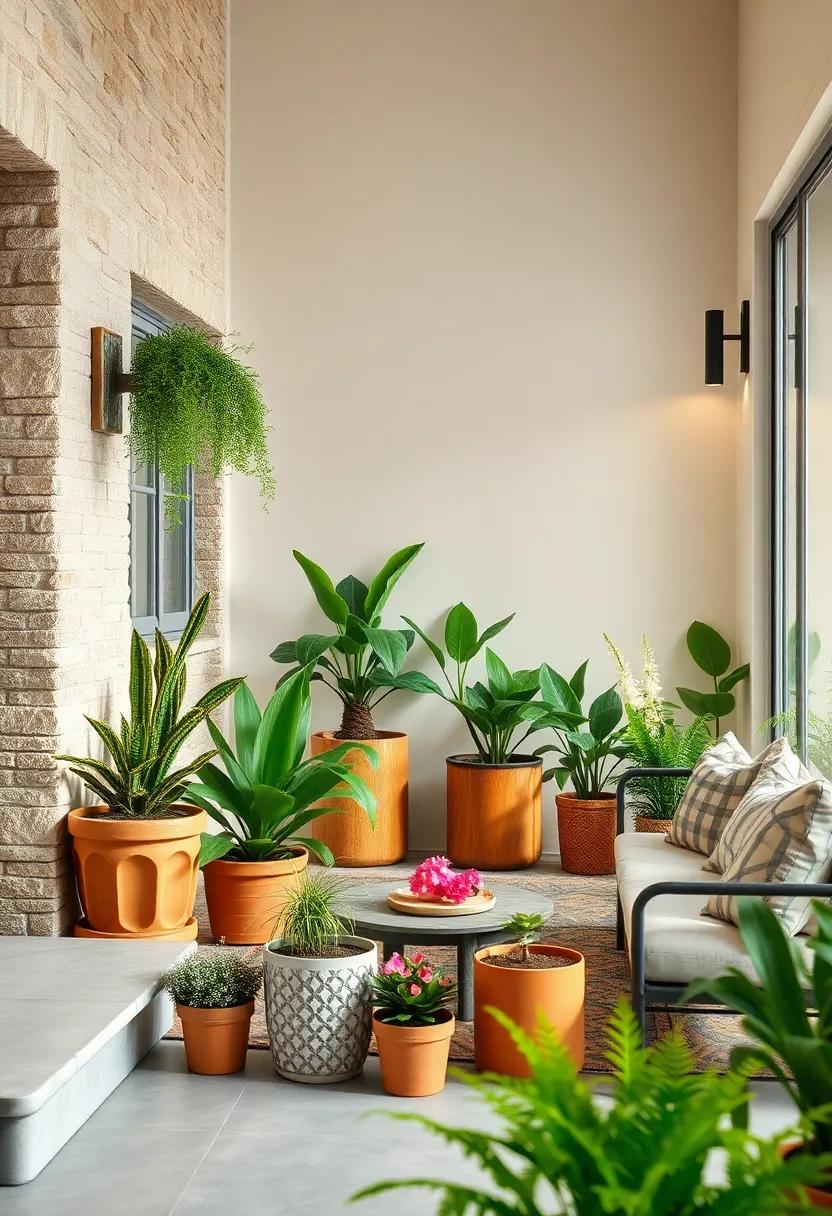 Creative Use of Vintage Containers to Add Personality and Greenery to Tiny Front Yards