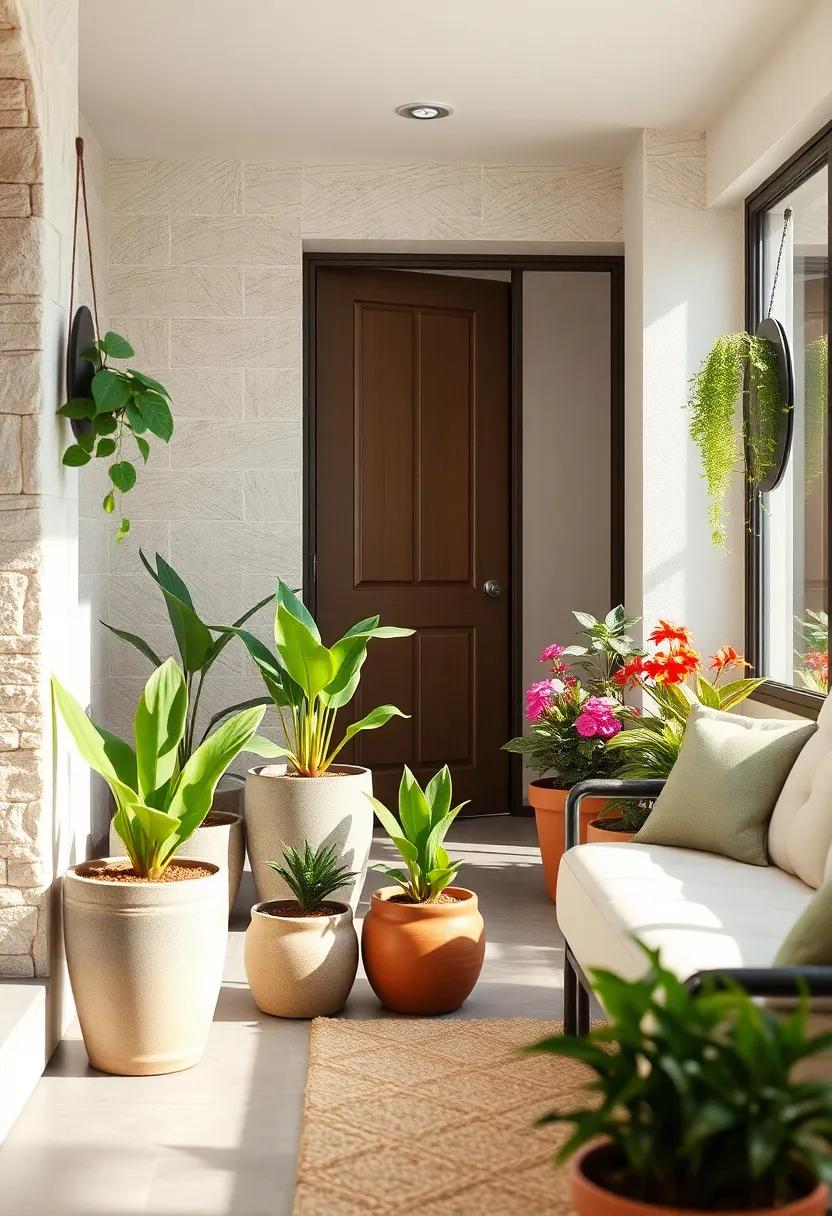 Bright and Playful Use of Recycled Containers as Eco-Friendly Green Accents in Small Yards