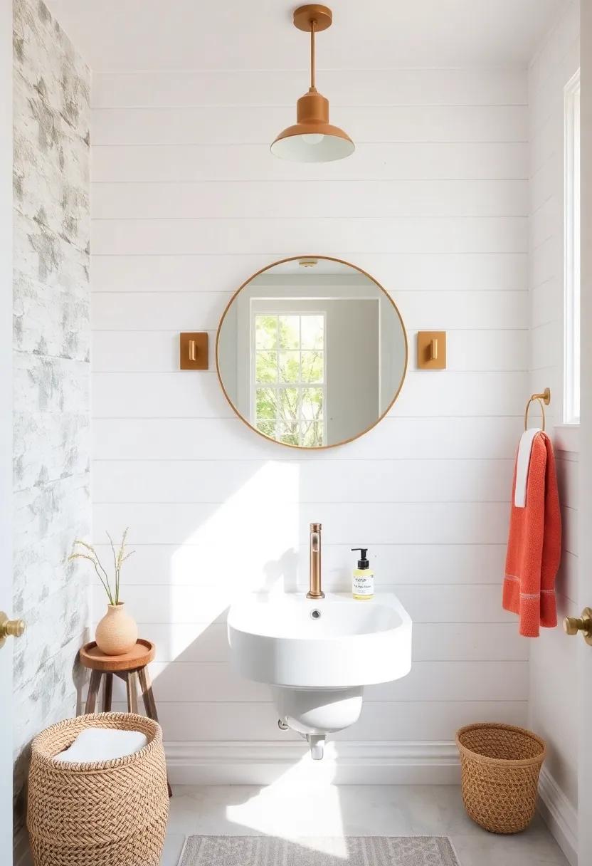 timeless White Wash: Opt for a⁢ classic white-washed⁤ shiplap that ⁢brightens your powder room‍ while bringing a ⁣sense of calm and‍ simplicity