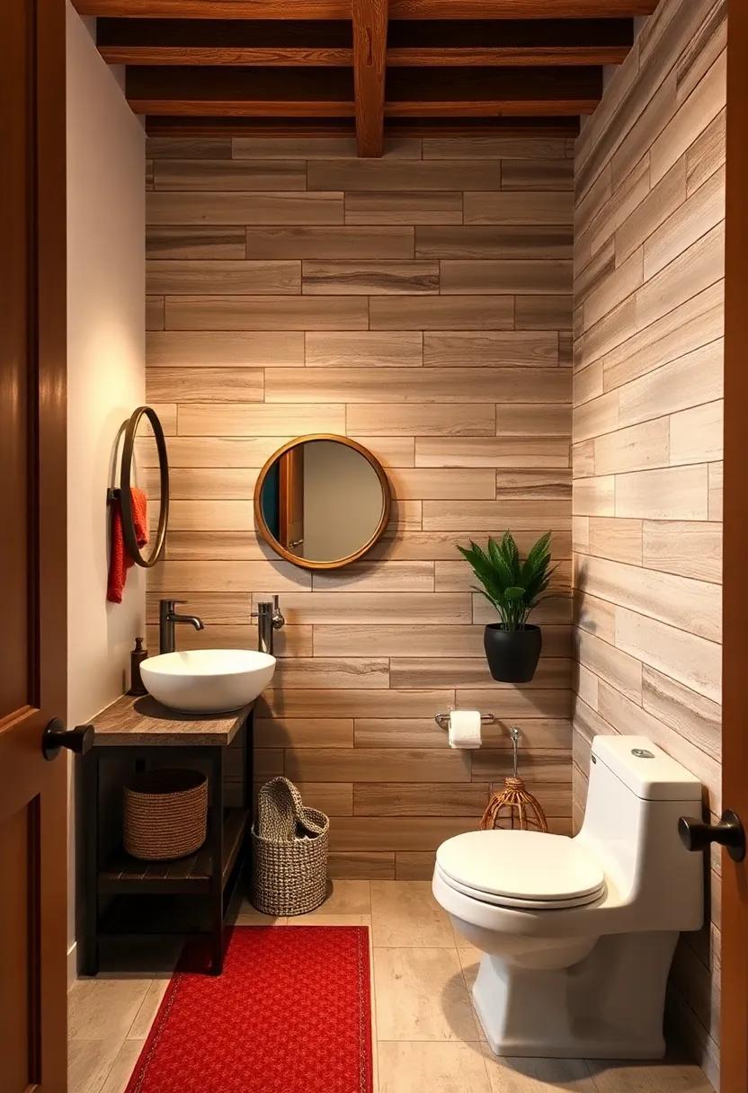 Vintage⁣ Charm: Install reclaimed ⁣barn‌ wood ‌shiplap⁢ for an authentic‍ touch⁢ that​ tells a story and​ adds character to your powder‍ room