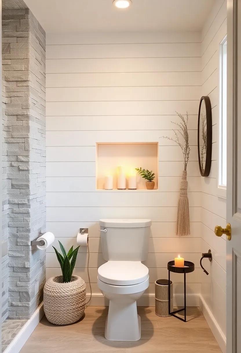 Candle Nook: Create a built-in ⁢nook‌ in ​your shiplap wall for candles ​or plants that adds ‌warmth and a personal ‍touch