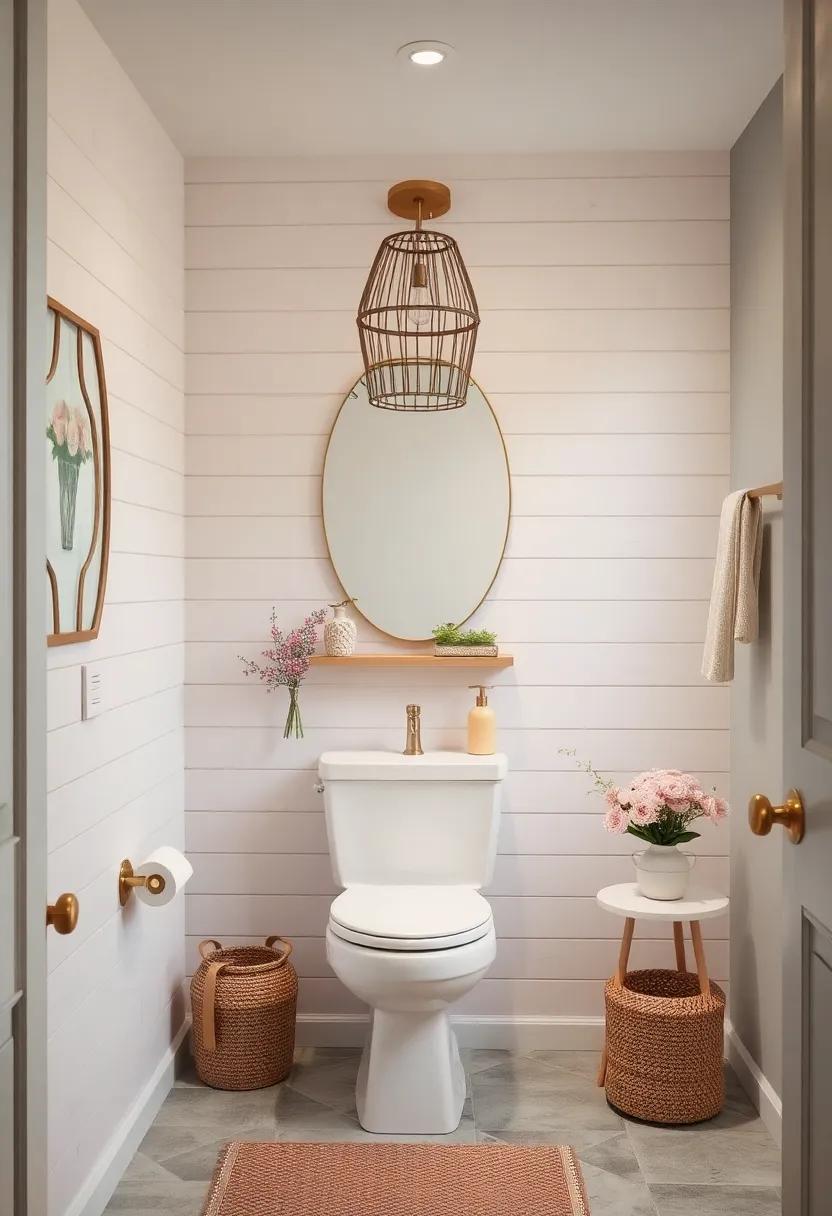 Shiplap Walls Painted in Muted Pastel Colors Blending Subtle Hues with Shabby Chic Decor Elements