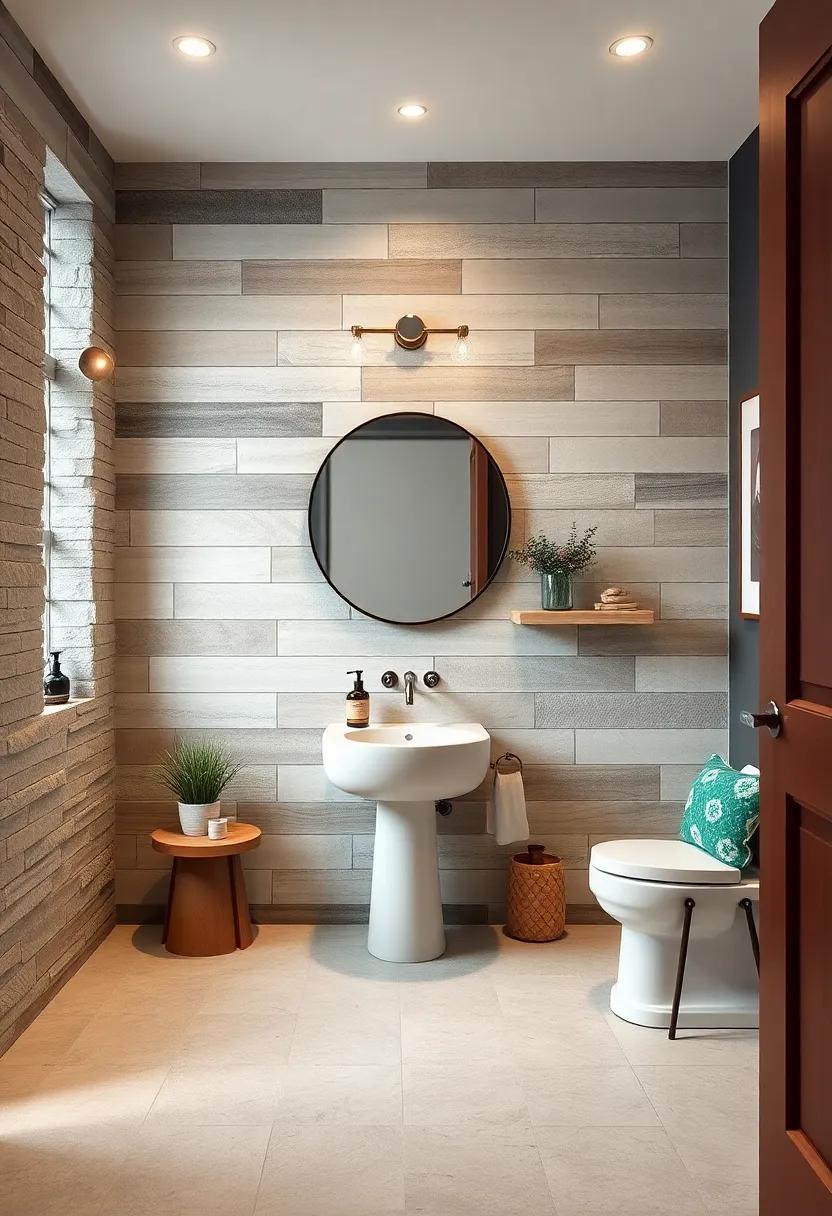 Eclectic Mix of Reclaimed Wood Shiplap in Varying Shades Establishing a Vintage Yet Modern Ambiance