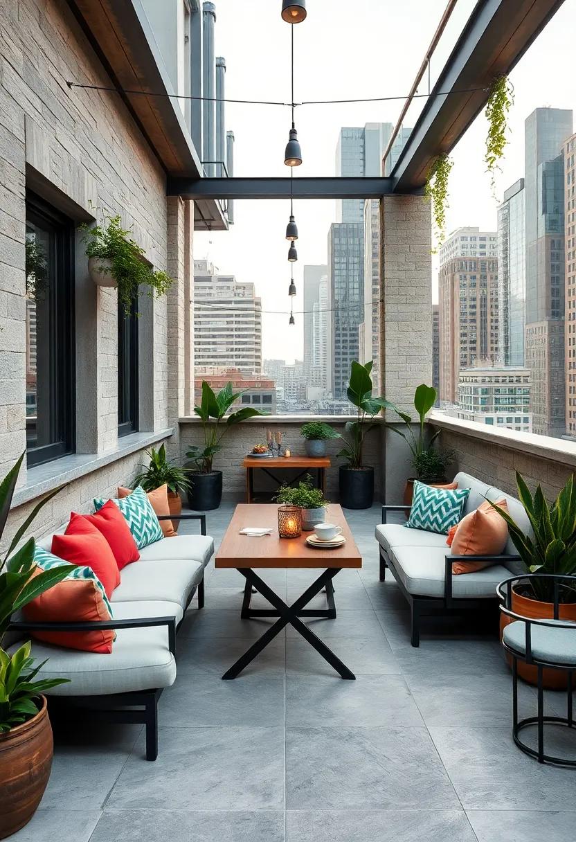 Cozy ‌Urban​ Oasis: Transform‍ a small rooftop with lush greenery and soft seating to create an ‍intimate​ escape amidst the bustling⁤ city