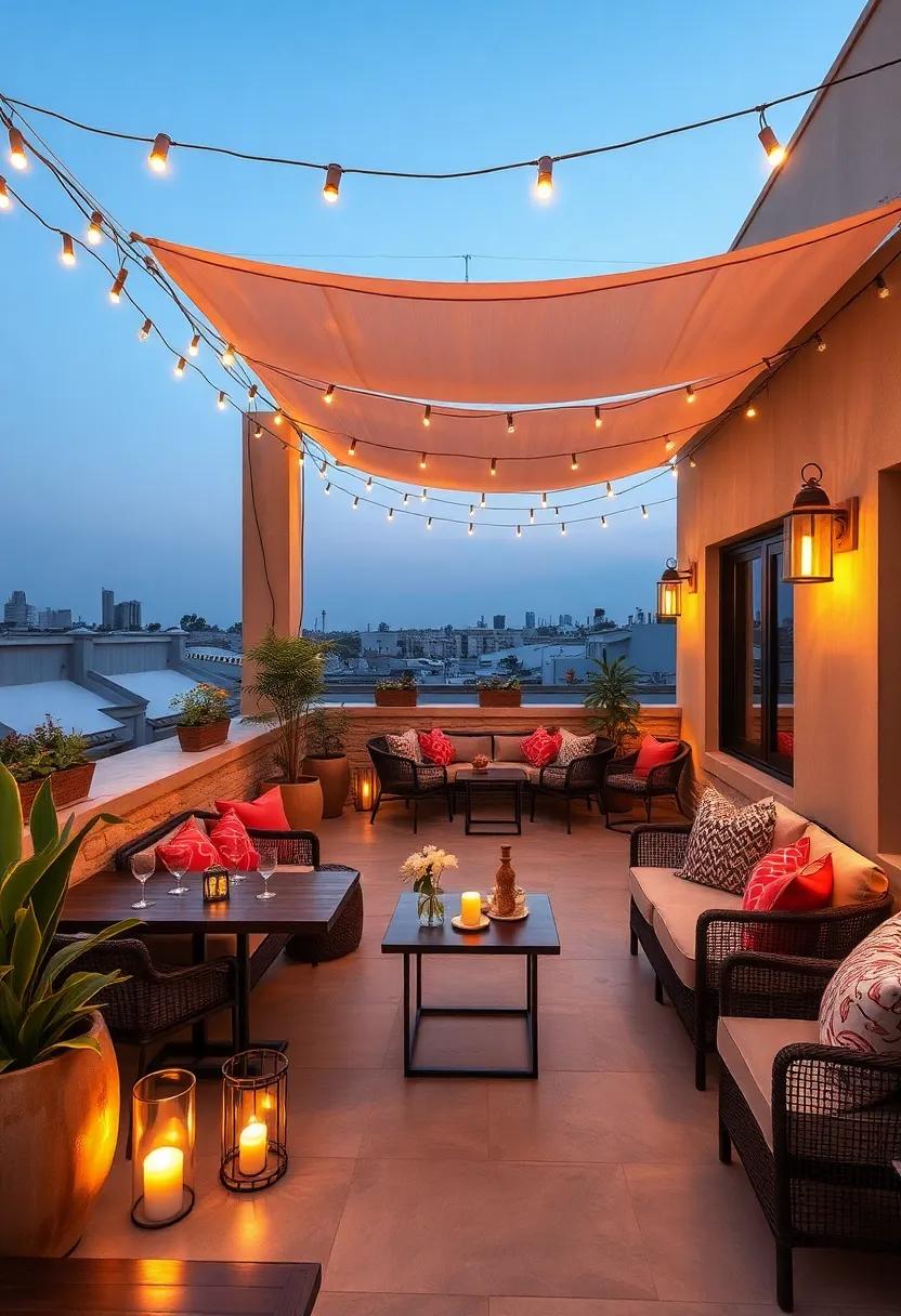 Layered Lighting: Combine different types of lighting, like fairy lights, lanterns, and sconces, to create a warm and⁢ inviting evening atmosphere