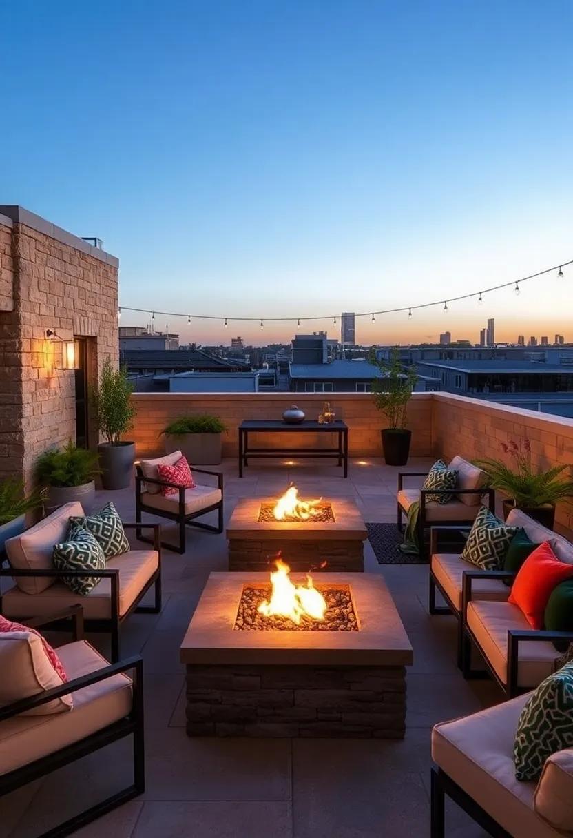 Fire Pit⁢ Focal Point: Incorporate a fire ⁢pit into‌ your design ⁢to not only add warmth but also to serve as a centerpiece for evening gatherings