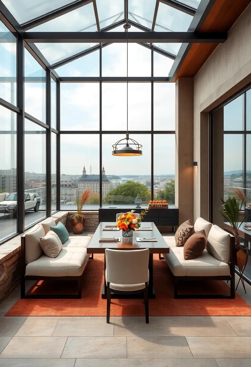 Enclosed ‍Glass Room: Construct a glass-enclosed dining area to enjoy⁤ panoramic views while being ‌protected⁣ from the‌ elements