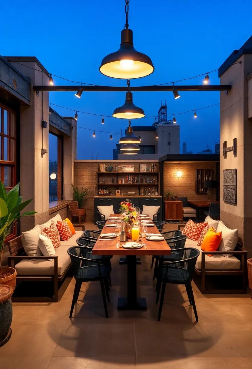 Industrial ⁤Elegance: Pair raw materials like ​metal and reclaimed wood with vintage⁣ decor for a trendy and rustic dining atmosphere