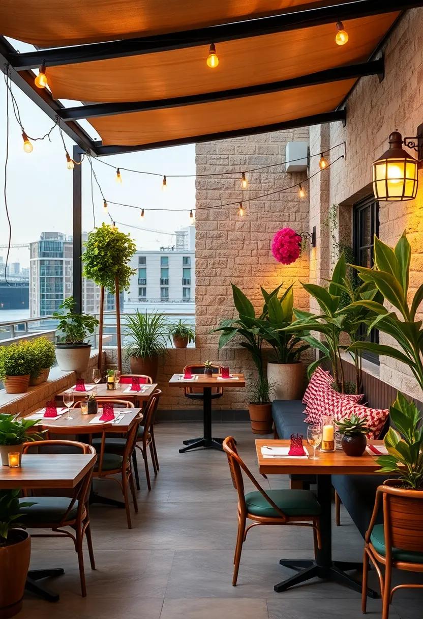 Bistro-Style Cafe Vibes: Create a⁣ romantic French bistro atmosphere ​with ​quaint tables, twinkling lights, and aromatic plants