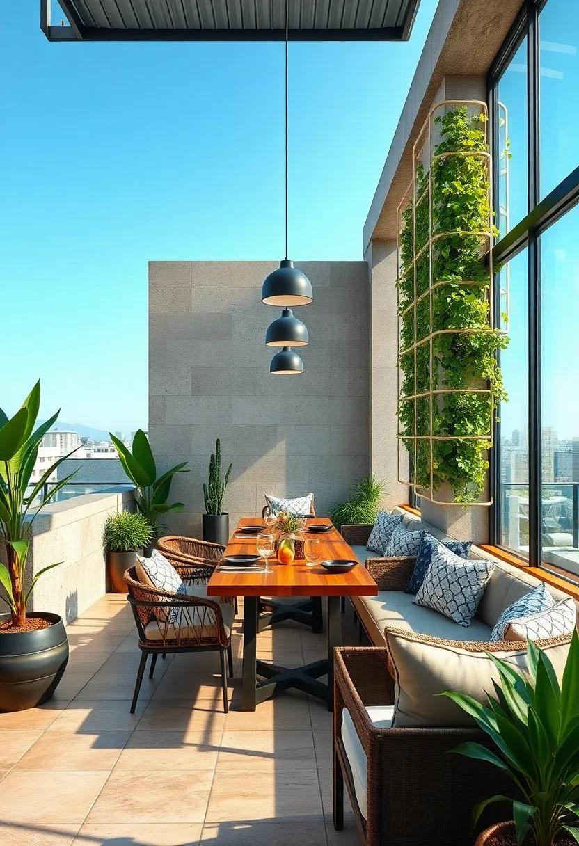 Eco-Friendly Retreat: ​Optimize sustainability with recycled materials and ‍solar lighting while​ showcasing an impressive⁢ vertical garden